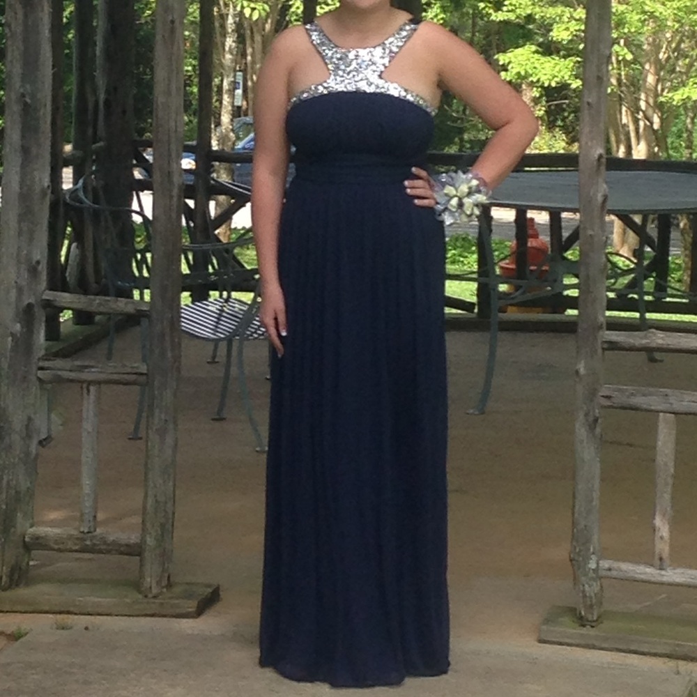 Navy Prom Dress - Picture 4 of 4
